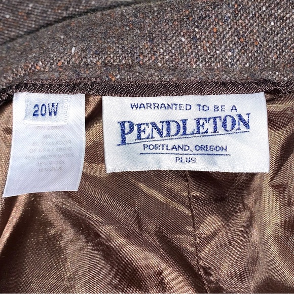 Vintage Pendleton Plus Tapered Trousers 20W Lambs Wool Silk Career Fall Spring - Picture 2 of 16